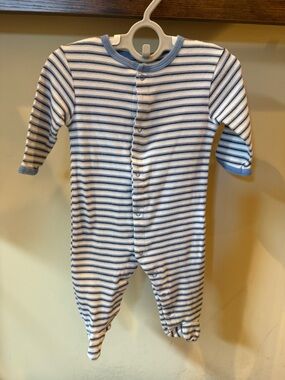 Miniwear Baby Boy Striped Footie Pajamas Size 3-6 Months